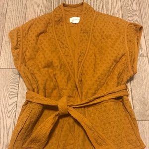 Anthropologie vest with tie